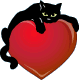 Gif animé coeur bleu et confettis